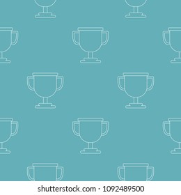 Cup award pattern vector seamless repeating for any web design