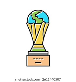 cup award soccer championship color icon vector. cup award soccer championship sign. isolated symbol illustration