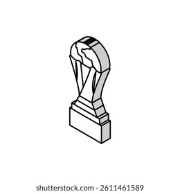 cup award soccer championship isometric icon vector. cup award soccer championship sign. isolated symbol illustration