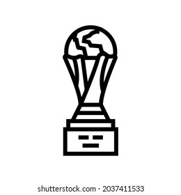 cup award soccer championship line icon vector. cup award soccer championship sign. isolated contour symbol black illustration