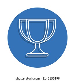 cup badge icon. Element of education for mobile concept and web apps icon. Thin line icon with shadow in badge for website design and development, app development on white background