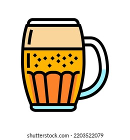 cup beer drink color icon vector. cup beer drink sign. isolated symbol illustration