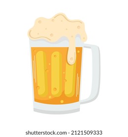 cup of beer with foam