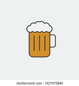 cup of beer vector icon alcohol
