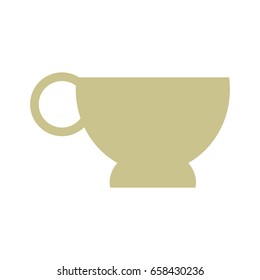 cup beige flat illustration