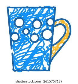 cup for beverage doodle icon sketch vector. cup for beverage sign. isolated symbol illustration