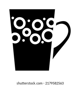 cup for beverage glyph icon vector. cup for beverage sign. isolated symbol illustration