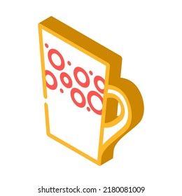 cup for beverage isometric icon vector. cup for beverage sign. isolated symbol illustration