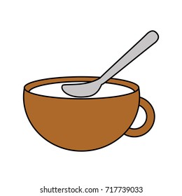 cup of beverage refreshment aroma liquid with spoon