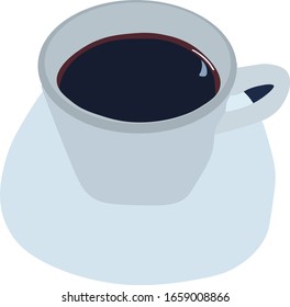 Una taza de café negro 
