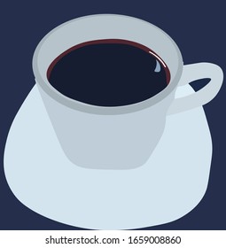 A cup of black coffee on the table