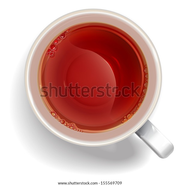 Cup Black Tea Illustration Vector Stock Vector (Royalty Free) 155569709