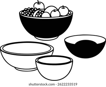 Taza de cuencos y dulces	