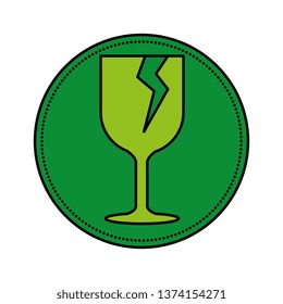 cup break fragile symbol