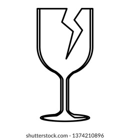 cup break fragile symbol