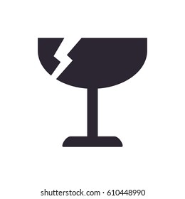 Cup broken delivery icon vector illustration graphic design