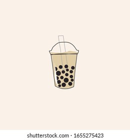 Becher mit Blasenkaffee, für die Getränkegrafik bearbeitbare Vektorillustration EPS10