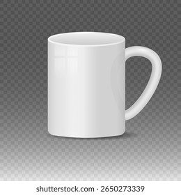 Cup for business merchandise with mock logo blank ceramic mug tea coffee hot drink 3d design closeup illustration takeaway color realistic object isolated view office giveaways breakfast brand

