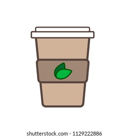 cup of cafe tea flat icon vector