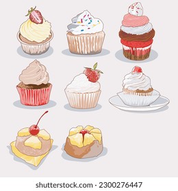Cup cake is appetizing to eat it