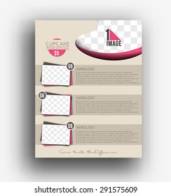 Cup Cake Back Back Flyer Template