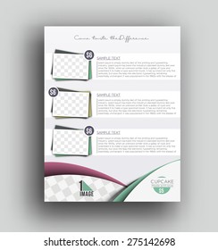 Cup Cake Back Front Flyer & Poster Template