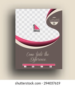 Cup Cake Back Front Flyer Template