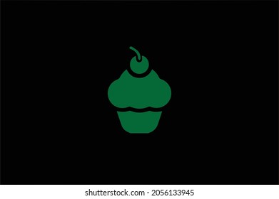 CUP CAKE  Basic and elegant minimal artistic design in initial based Icon logo-vector