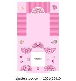 Design-Vorlage für Pocket Cake Box