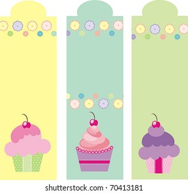 cup cake card set