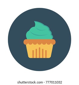 cup cake circle flat 