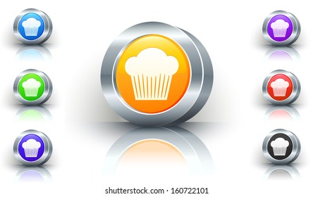 Cup Cake Color Button Set