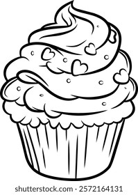cup cake coloring page printable