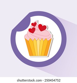 cup cake  design, vector illustration eps10 graphic 