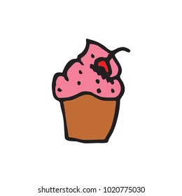 Cup Cake Doodle Icon