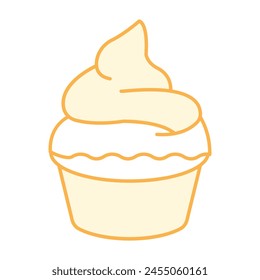 Cup Cake Dual tone colour vector icon which can easily modify or edit 