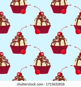 Cup Cake with Fruit lychee
