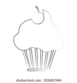 cup cake glazed cherry
