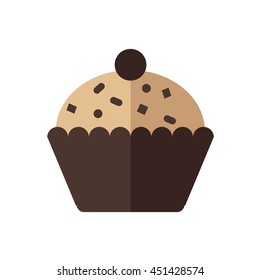 cup cake icon  brown tone color
