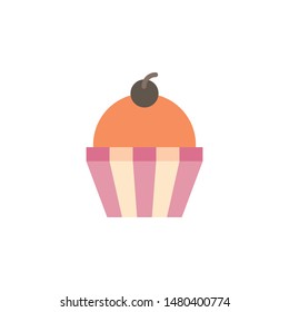 Cup Cake icon Cafe collection in flat style illustration.