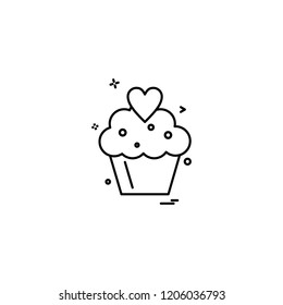 Cup cake icon design vector