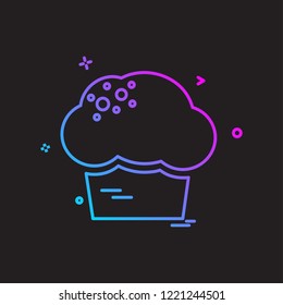 Cup cake icon design vector