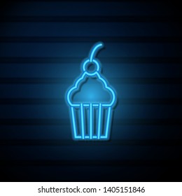 # Cup cake icon. Dessert symbol