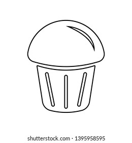 cup cake icon. Element of eating for mobile concept and web apps icon. Outline, thin line icon for website design and development, app development