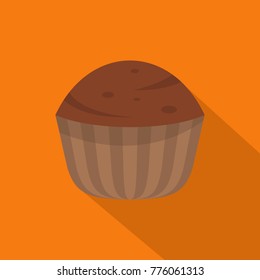 Cup cake icon. Flat illustration of cup cake vector icon for web