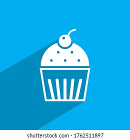 Cup cake icon , Food icon vector