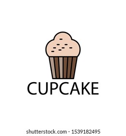 cup cake icon, illustration dsign template