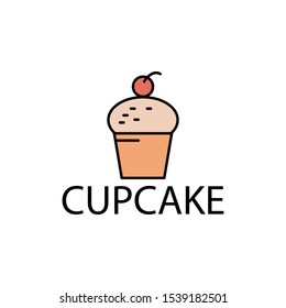 cup cake icon, illustration dsign template
