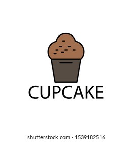 cup cake icon, illustration dsign template