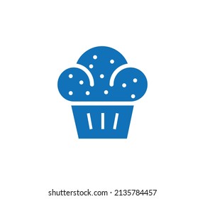 Icono de tarta de copa aislado en ilustración vectorial de fondo blanco. Silueta gráfica vectorial de panadería.